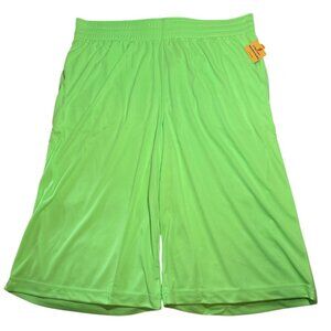 Cat & Jack Athletic Shorts Boys XXL 18 Husky Neon Green Pocket Elastic Waistband